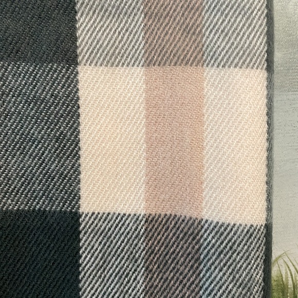 J. Crew Pink & Grey Plaid Scarf - Picture 3 of 6